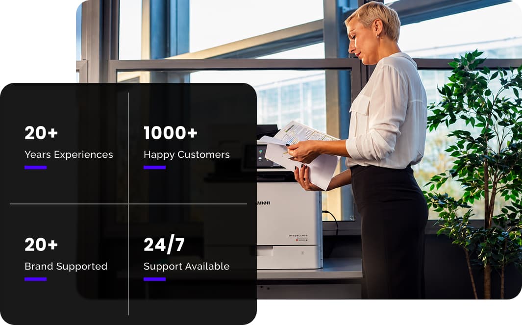 20+ years experience, 1000+ happy customers, 20+ brands supported, 24/7 support
